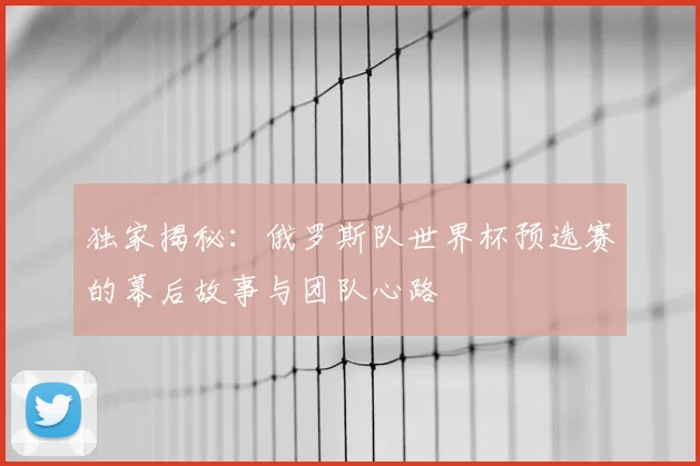 独家揭秘：俄罗斯队世界杯预选赛的幕后故事与团队心路